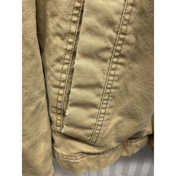 Aeropostale Jacket Size Medium Tan Winter Mens Pockets Zip Up - Picture 2 of 7